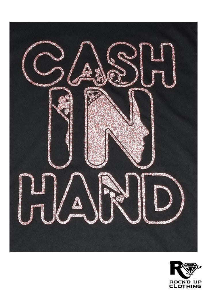 Cash In Hand T-Shirt - Rose Gold