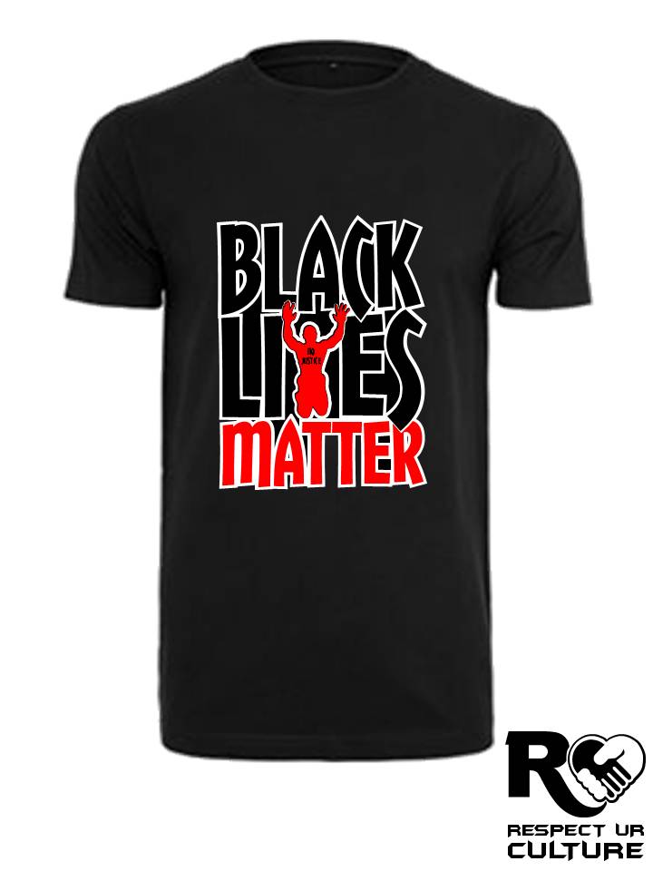 Black Lives Matter "No Justice" - Black/White/Red: RUC/BLMT-BWR