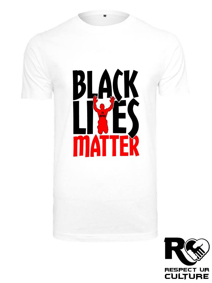 Black Lives Matter "No Justice" - White/Black/Red: RUC/BLMT-WBR