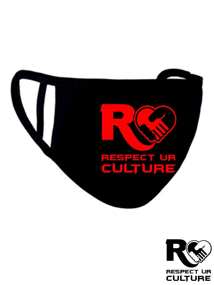 Resperct Ur Culture Face Mask Black/Red: RUC/MBR